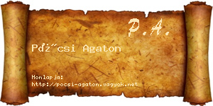 Pócsi Agaton névjegykártya
